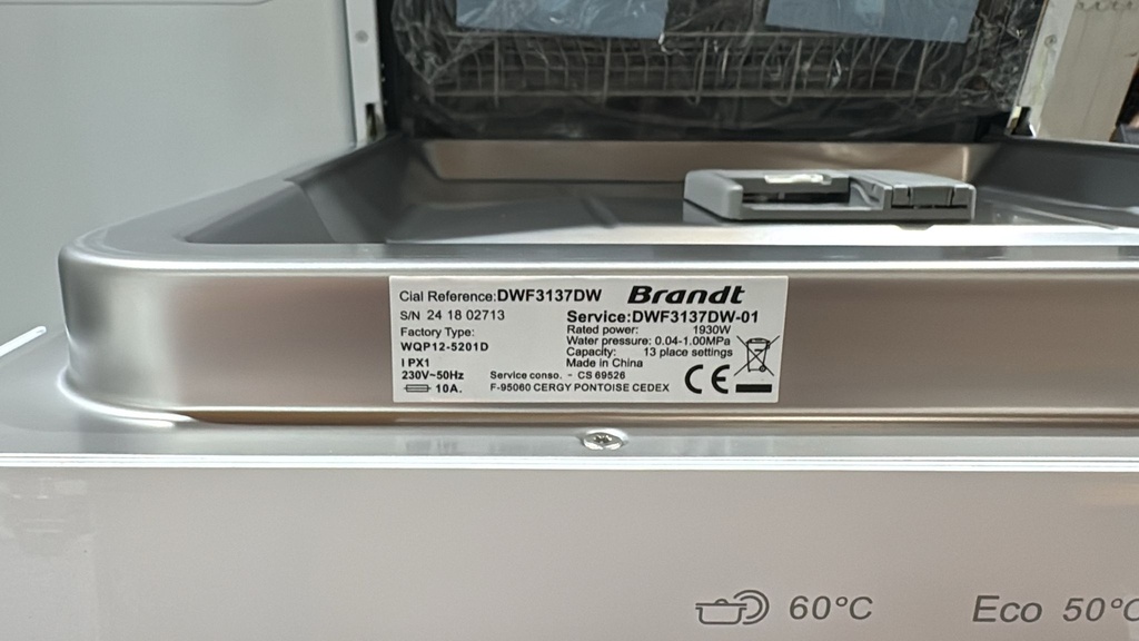 LAVAVAJILLAS 60 CM BRANDT BLANCO MOD. DWF3137DW