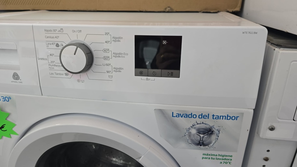 LAVADORA 7 KG BEKO A+++ BLANCA MOD. WTE7611BW 