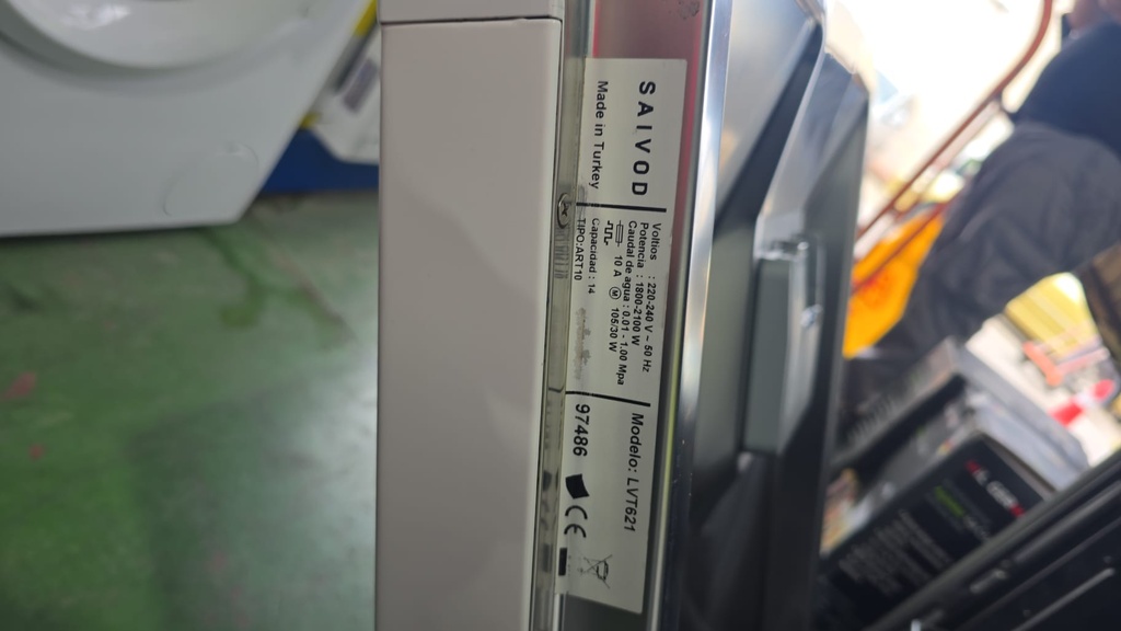 LAVAVAJILLAS 60 CM SAIVOD BLANCO MOD. LVT621