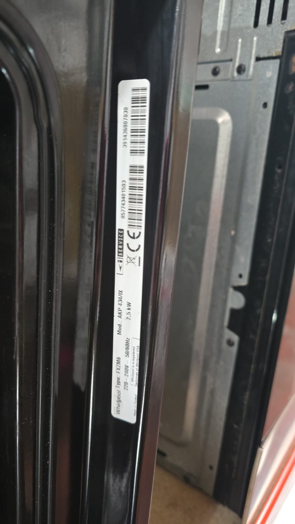 HORNO INTEGRABLE 60X60 WHIRPOOL ACERO INOX MOD. AKP434/IX