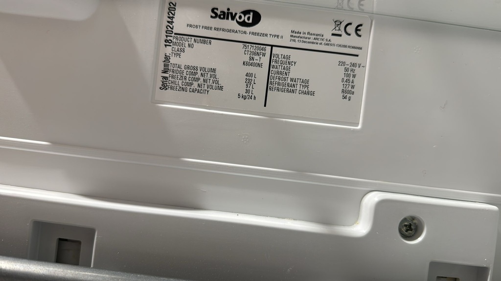 CT206NFW FRIGORÍFICO COMBI 200X60 CM 