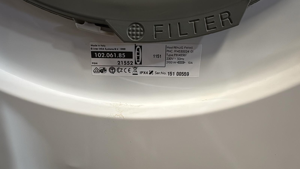 RENLIGFWM5 LAVADORA 7 KG ZANUSSI 1200 RPM BLANCA