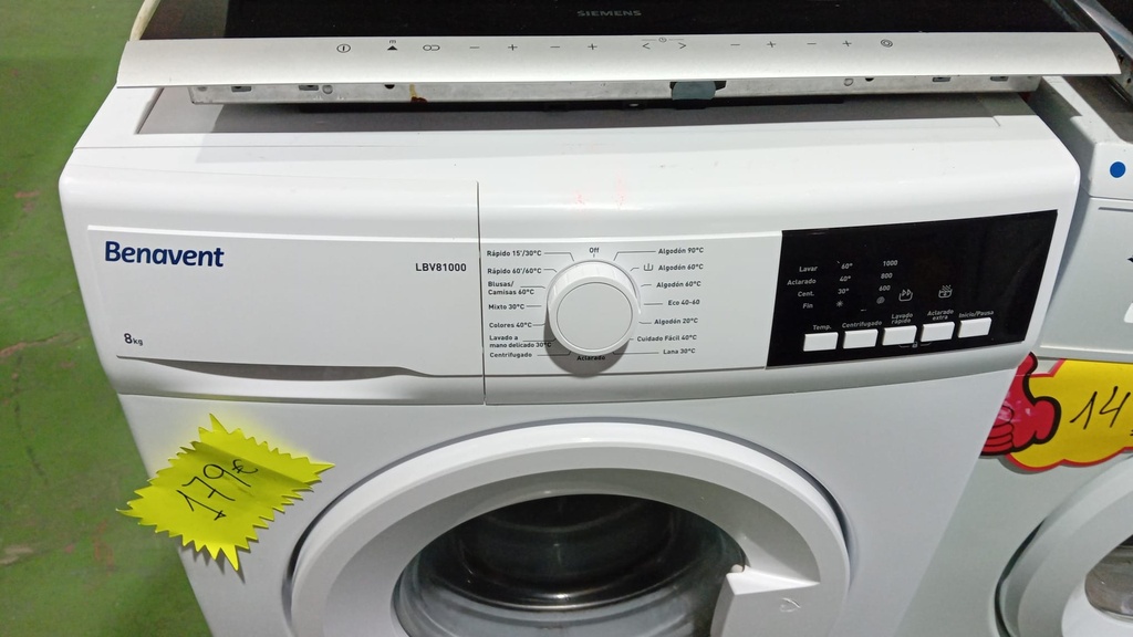 R7449478 LAVADORA 8 KG BENAVENT LBV81000 1000 RPM BLANCA CON LAVADO RÁPIDO