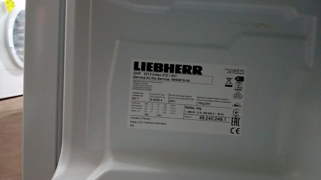 9990819-04 CONGELADOR VERTICAL 145X60 CM LIEBHERR  GNP 2313 INDEX 21D / 001 SUPER A NO FROST BLANCO