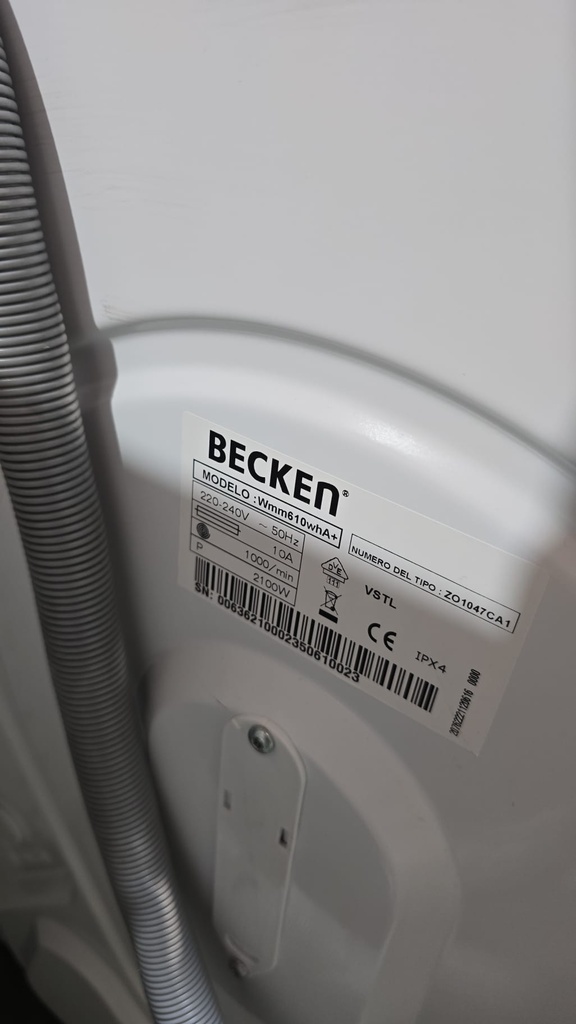 Wmm610whA+ LAVADORA 6 KG BECKEN WASH UP A+ BLANCA 