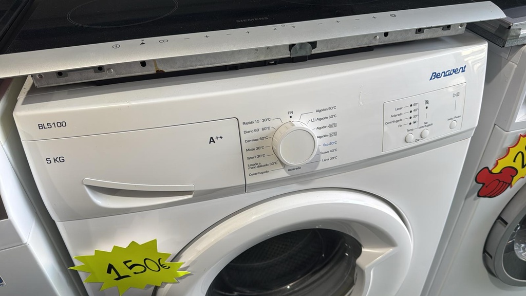 BL5100 LAVADORA 5 KG BENAVENT A++ BLANCA CON LAVADO RÁPIDO