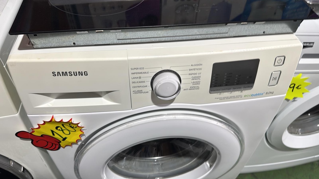 R7404803 LAVADORA 8 KG SAMSUNG ECOBUBBLE 1200 RPM BLANCA CON LAVADO RÁPIDO