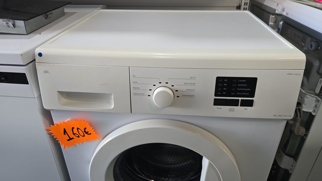 LAVADORA OK. 7 KG A++ BLANCA MOD. OWM7133E