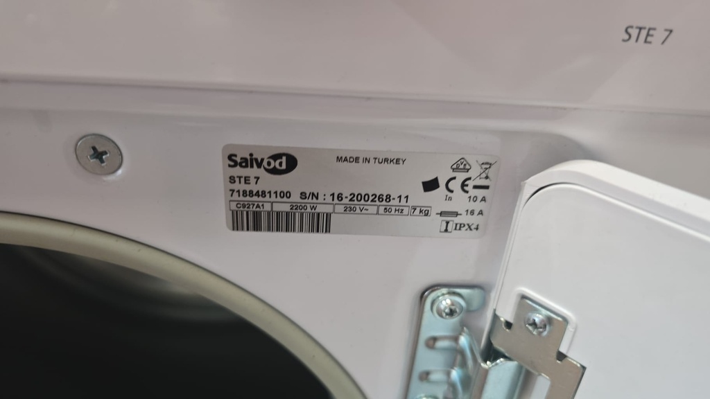 SEDADORA SAIVOD 7 KG EVACUACIÓN MODELO STE7