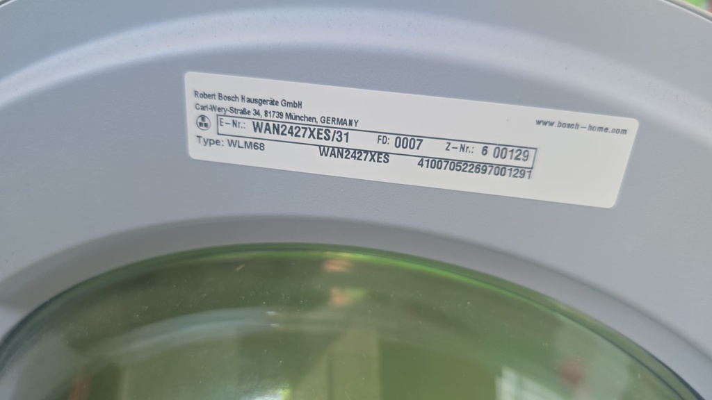 LAVADORA 7 KG BOSCH ECOSILENCE DRIVE SERIE 4 ACERO MOD. WAN2427XES (MALAGA)
