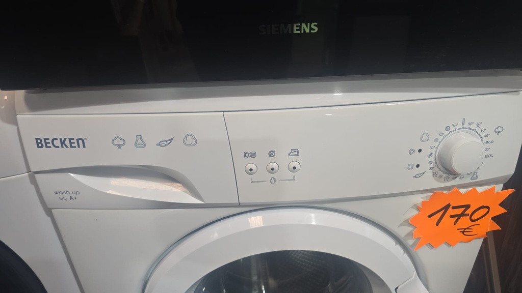 LAVADORA 6 KG BECKEN A+ BLANCA WASH UP (MALAGA)
