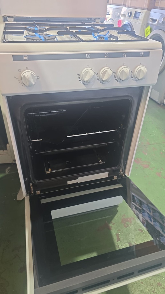 COCINA 4 FUEGOS GAS + HORNO ELÉCTRICO BLANCA 