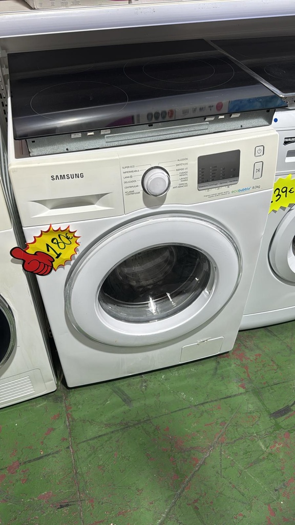 R7404803 LAVADORA 8 KG SAMSUNG ECOBUBBLE 1200 RPM BLANCA CON LAVADO RÁPIDO