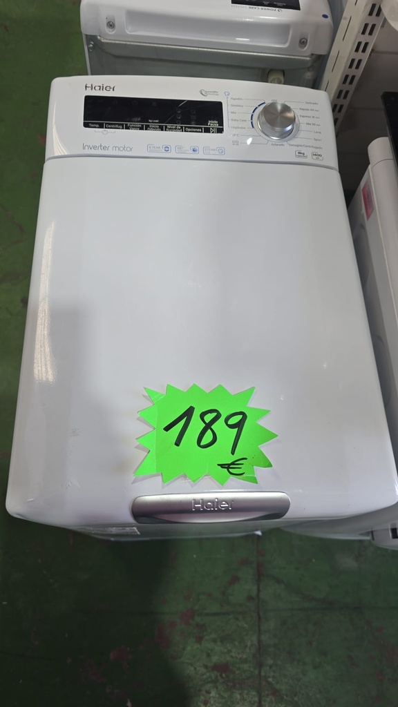 LAVADORA 8 KG HAIER CARGA SUPERIOR 1400RPM INVERTER MOTOR