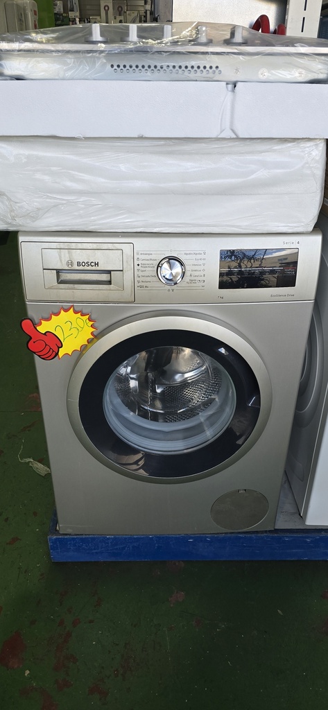 LAVADORA 8 KG BOSCH ACERO INOX MOD. WAN2427XES
