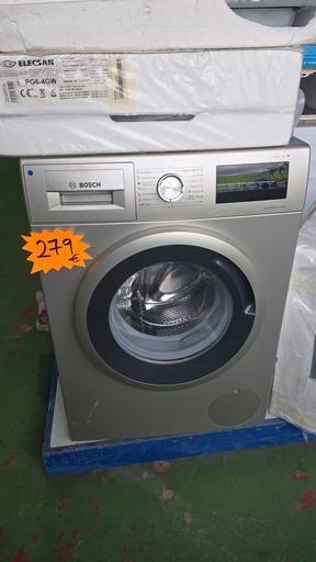 LAVADORA 8 KG BOSCH ACERO INOX MOD. WAN2427XES