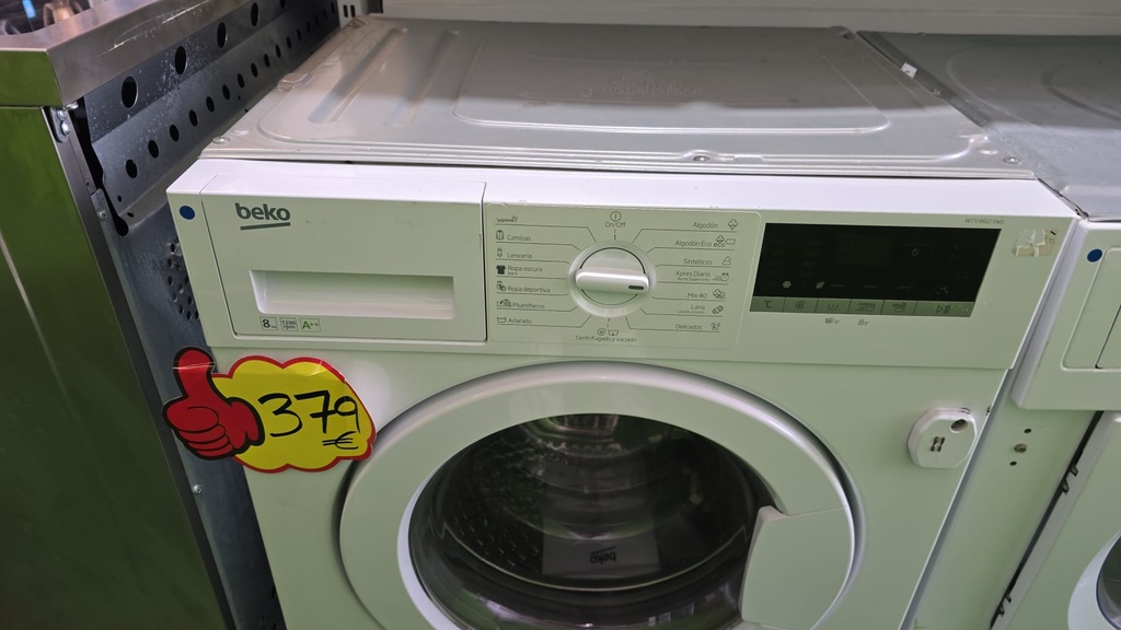 LAVADORA 8 KG BEKO INTEGRABLE A++ 1200 RPM MODELO WITV862XW0