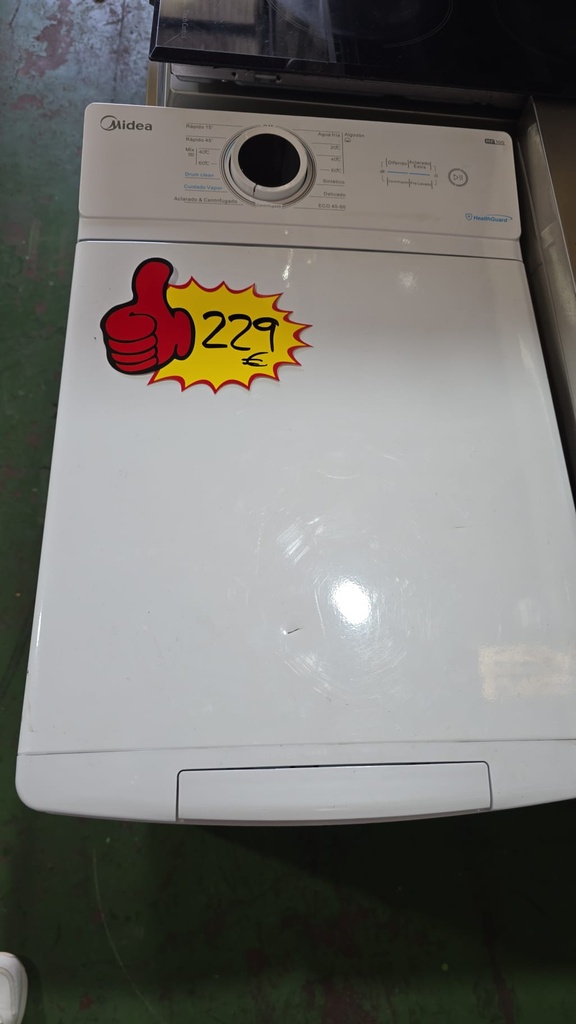 LAVADORA CARGA SUPERIOR 7 KG MIDEA BLANCA MODELO MF100T70B